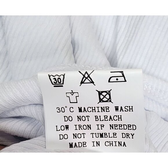 Bodysuit Racerback Sleeveless Tank White Ribbed Womens Medium New in Bag - Picture 4 of 6
